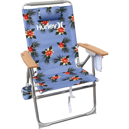 Hurley Hi-Boy Wood Arm Beach Chair, Moana, Sky CHHRHBMSKY